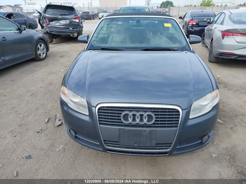 2008 Audi A4 3.2 Cabriolet Quattro VIN: WAUDH48HX8K008373 Lot: 12020950