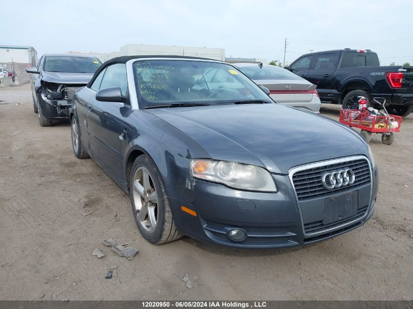 2008 Audi A4 3.2 Cabriolet Quattro VIN: WAUDH48HX8K008373 Lot: 12020950