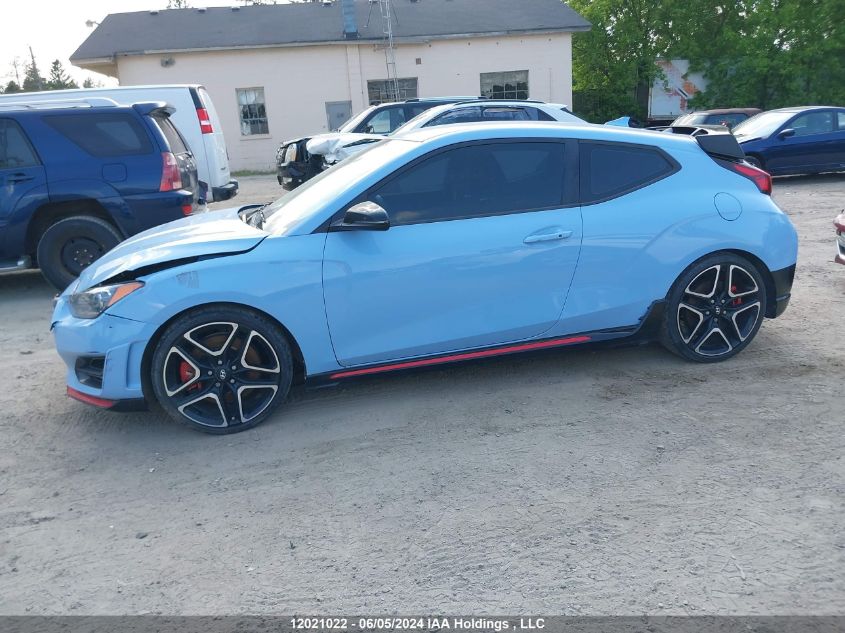 2021 Hyundai Veloster N Manual VIN: KMHT36AH8MU009468 Lot: 12021022