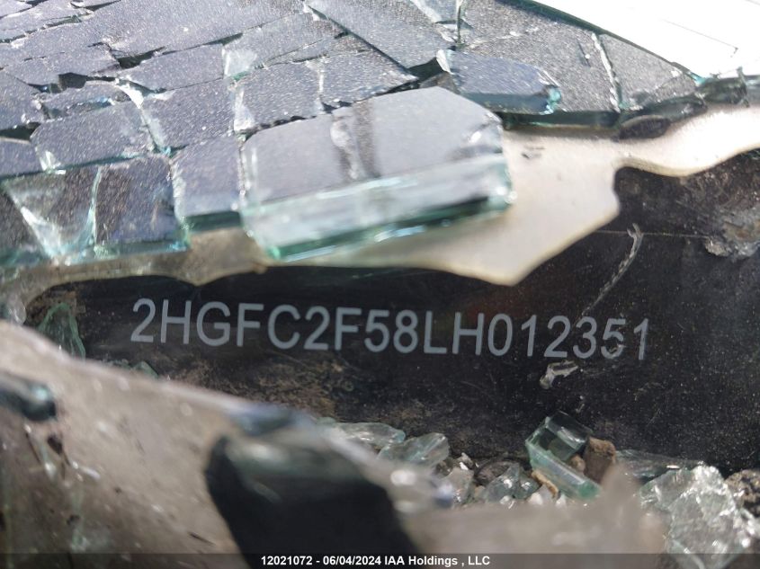 2020 Honda Civic Sedan VIN: 2HGFC2F58LH012351 Lot: 12021072