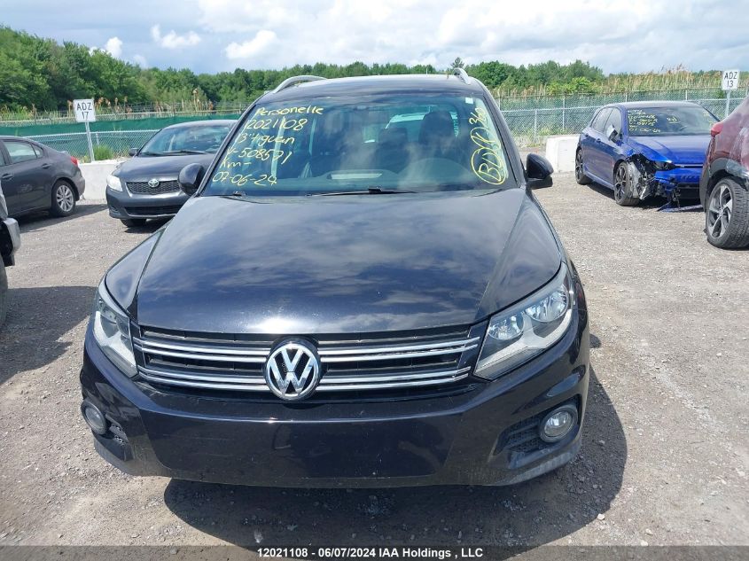 2013 Volkswagen Tiguan S/Se/Sel VIN: WVGJV7AX5DW508571 Lot: 12021108