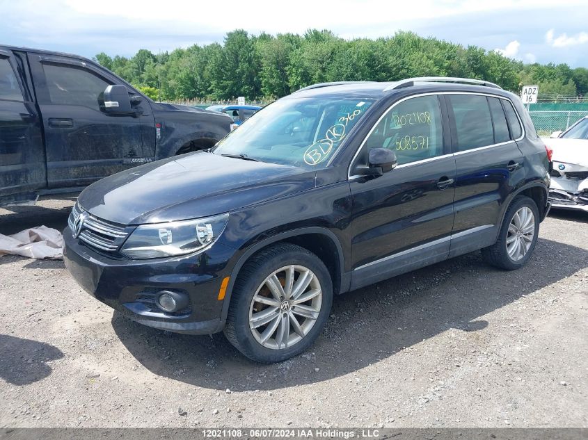 2013 Volkswagen Tiguan S/Se/Sel VIN: WVGJV7AX5DW508571 Lot: 12021108