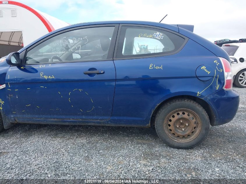 2009 Hyundai Accent VIN: KMHCN35C29U143505 Lot: 12021115