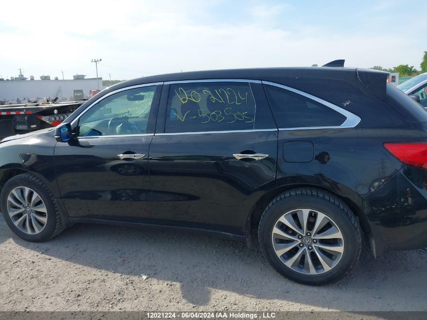 2016 Acura Mdx VIN: 5FRYD4H41GB503505 Lot: 12021224