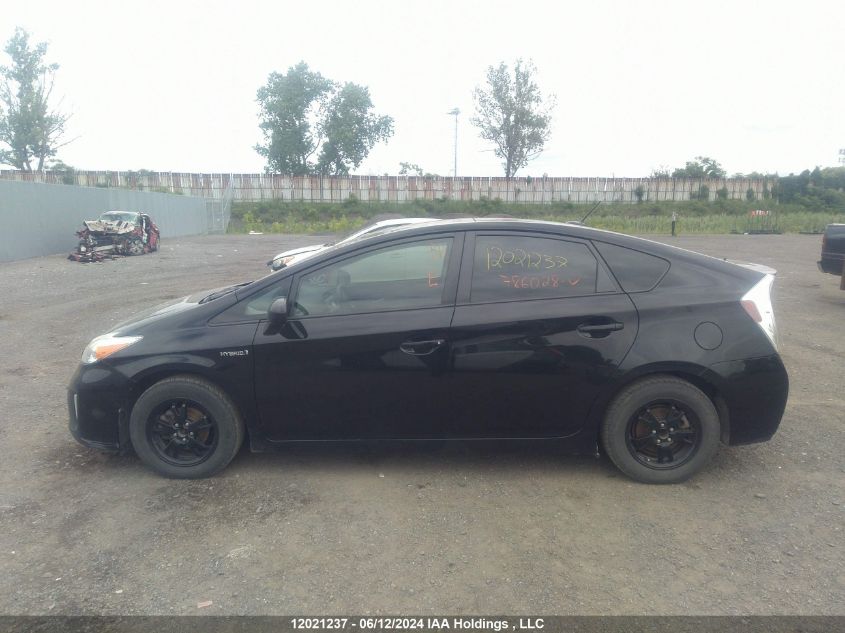 2014 Toyota Prius VIN: JTDKN3DU1E1786028 Lot: 12021237