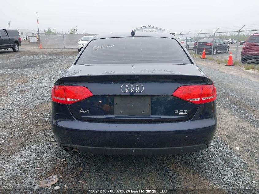 2011 Audi A4 VIN: WAUFFCFL7BN041854 Lot: 12021238