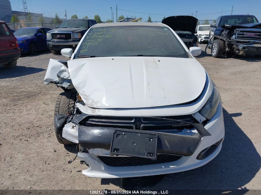 2016 Dodge Dart Gt VIN: 1C3CDFEB6GD544038 Lot: 12021278