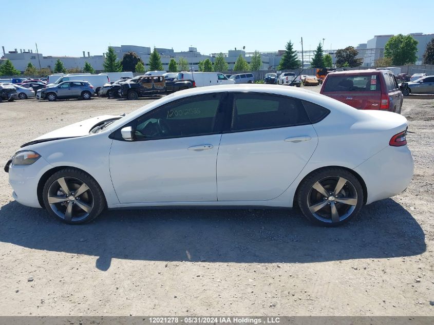 2016 Dodge Dart Gt VIN: 1C3CDFEB6GD544038 Lot: 12021278