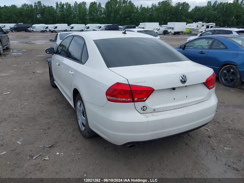 2012 Volkswagen Passat VIN: 1VWAH7A30CC011689 Lot: 12021282