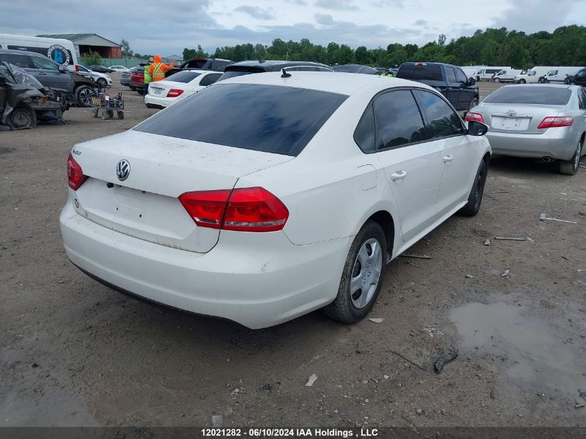 2012 Volkswagen Passat VIN: 1VWAH7A30CC011689 Lot: 12021282