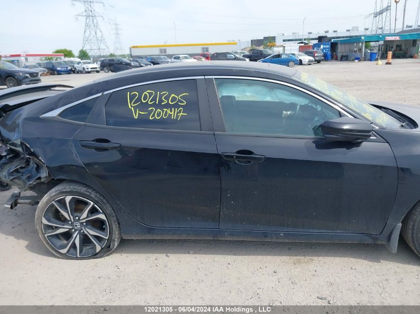 2019 Honda Civic Si Si VIN: 2HGFC1E57KH200417 Lot: 12021305