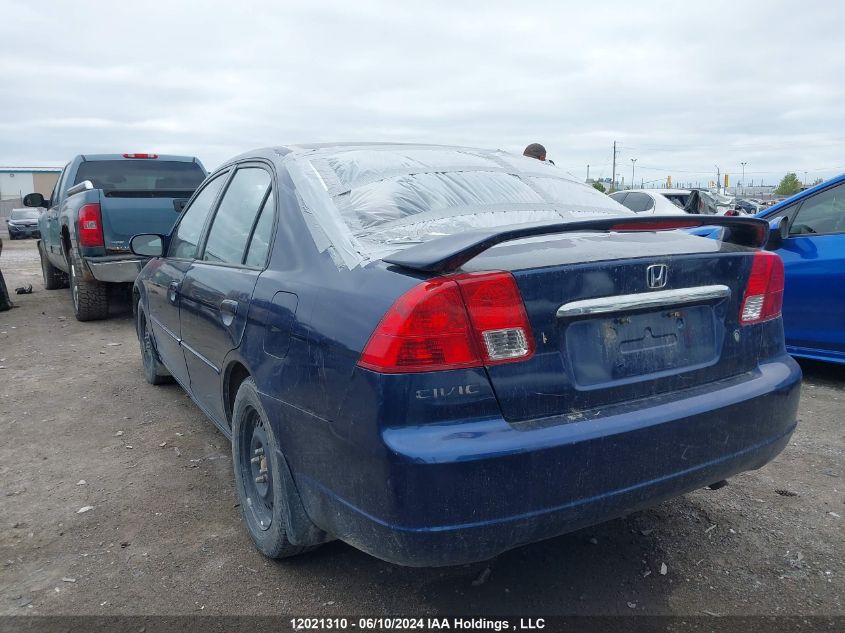 2003 Honda Civic Sdn VIN: 2HGES16693H936296 Lot: 12021310