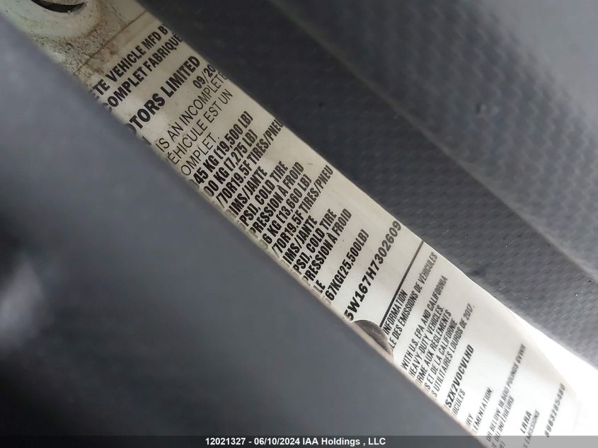 2017 Isuzu Nrr VIN: JALE5W167H7302609 Lot: 12021327