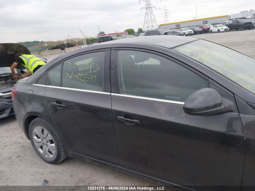2014 Chevrolet Cruze Lt VIN: 1G1PC5SB3E7422580 Lot: 12021375