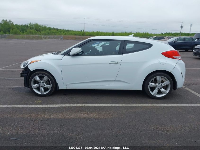 2013 Hyundai Veloster VIN: KMHTC6AD6DU166073 Lot: 12021378