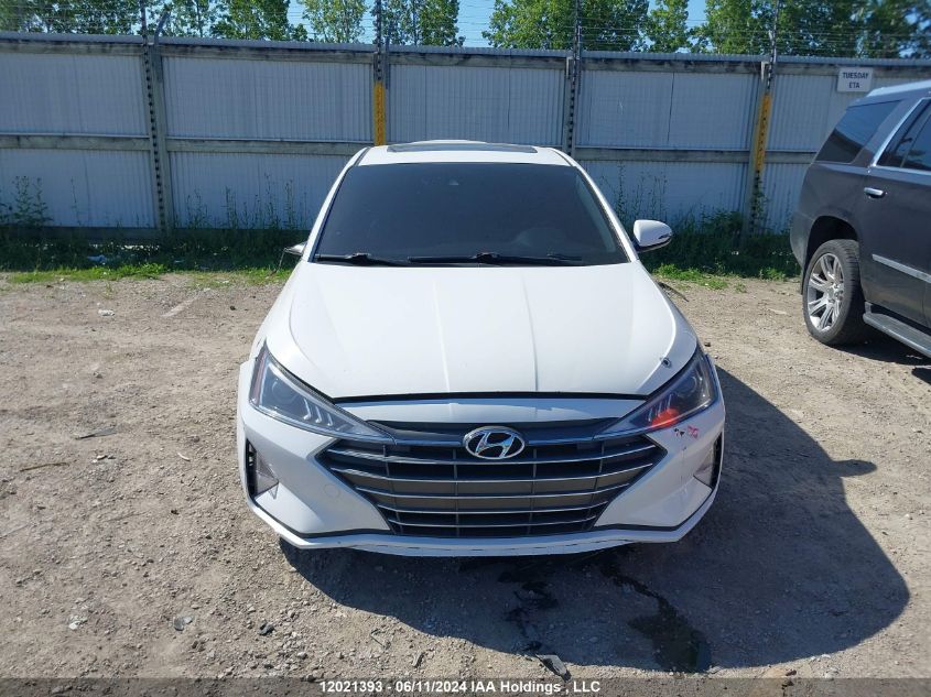 2019 Hyundai Elantra Luxury VIN: KMHD84LF5KU804836 Lot: 12021393