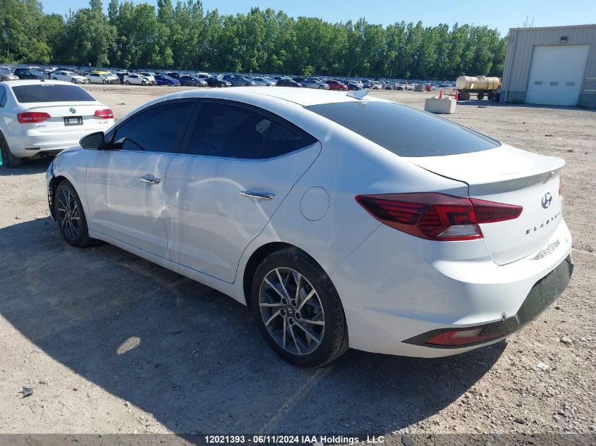 2019 Hyundai Elantra Luxury VIN: KMHD84LF5KU804836 Lot: 12021393