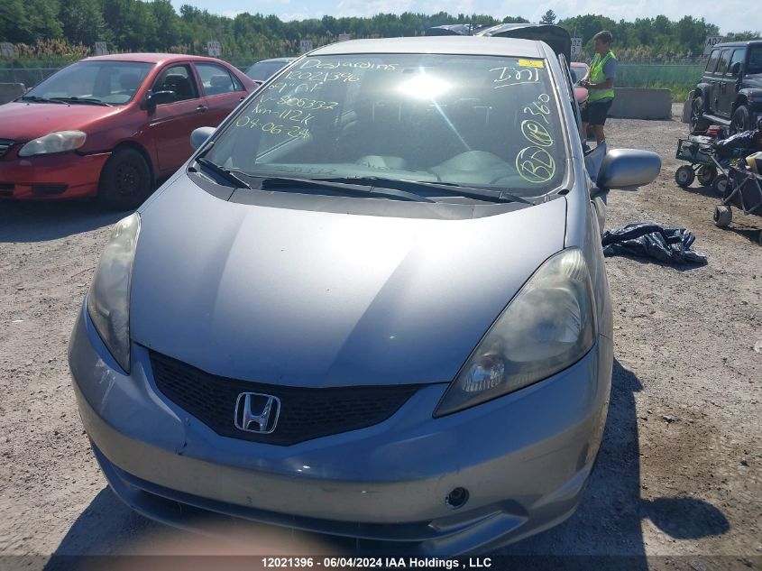 2009 Honda Fit Lx VIN: JHMGE88569S805337 Lot: 12021396