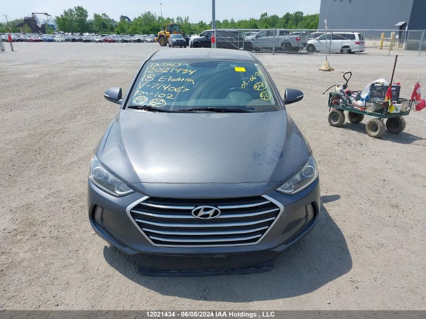 2018 Hyundai Elantra VIN: KMHD84LF7JU714067 Lot: 12021434