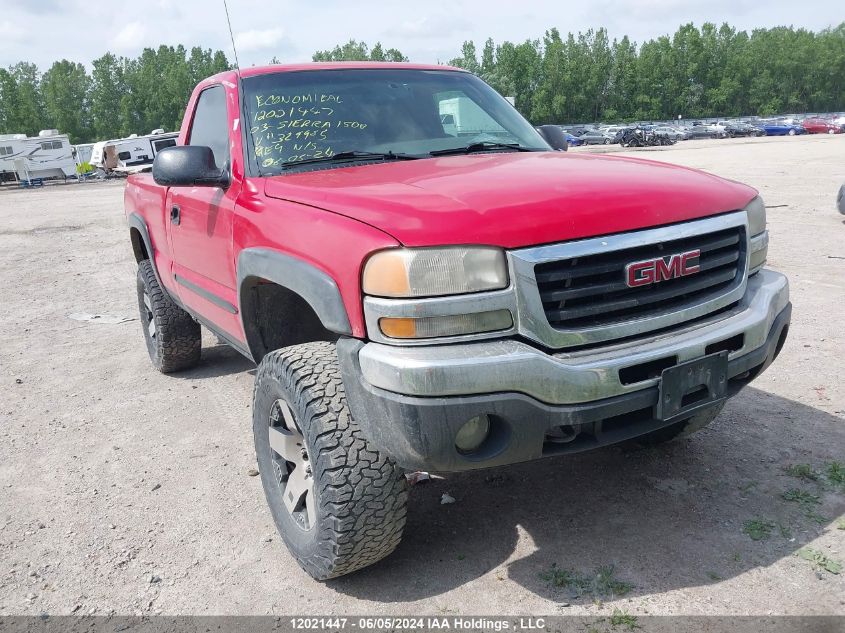 2003 GMC Sierra 1500 VIN: 1GTEK14V93Z329985 Lot: 12021447