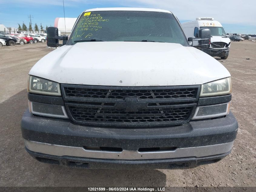 2006 Chevrolet Silverado 2500Hd VIN: 1GCHK23D16F190663 Lot: 12021599