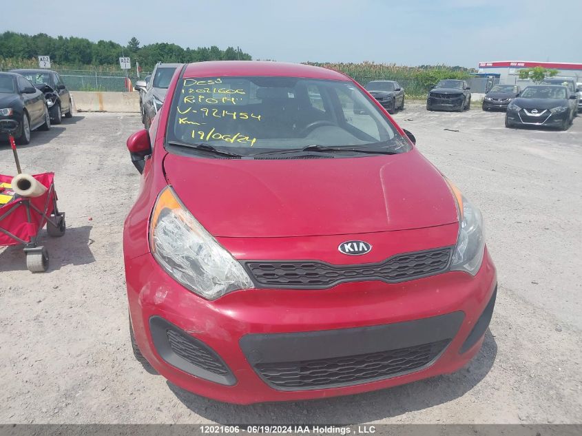 2014 Kia Rio Lx VIN: KNADM5A30E6921454 Lot: 12021606