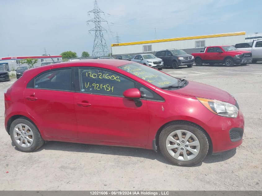 2014 Kia Rio Lx VIN: KNADM5A30E6921454 Lot: 12021606