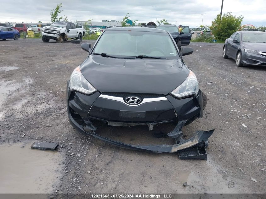 2012 Hyundai Veloster VIN: KMHTC6AD3CU025833 Lot: 12021663