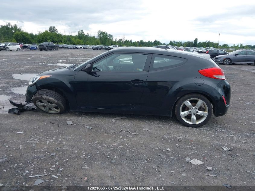 2012 Hyundai Veloster VIN: KMHTC6AD3CU025833 Lot: 12021663