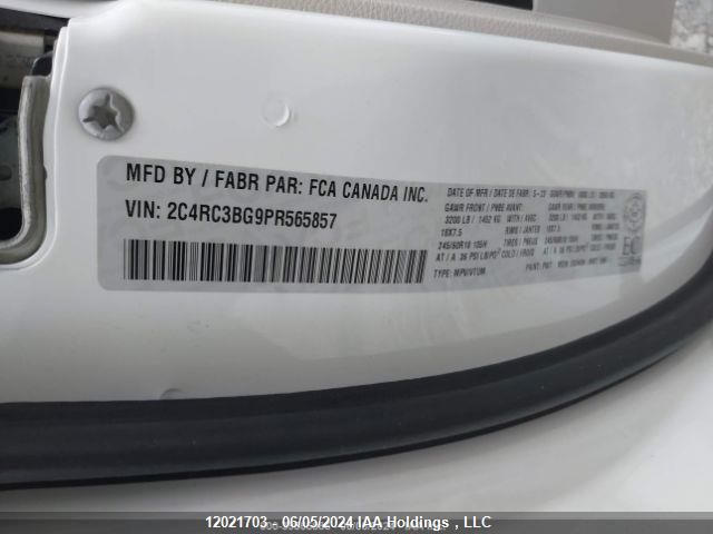 2023 Chrysler Pacifica Touring L VIN: 2C4RC3BG9PR565857 Lot: 12021703