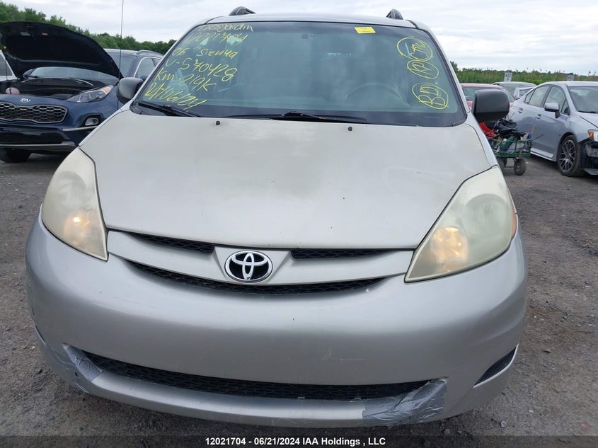 2006 Toyota Sienna Ce VIN: 5TDZA29CX6S570428 Lot: 12021704