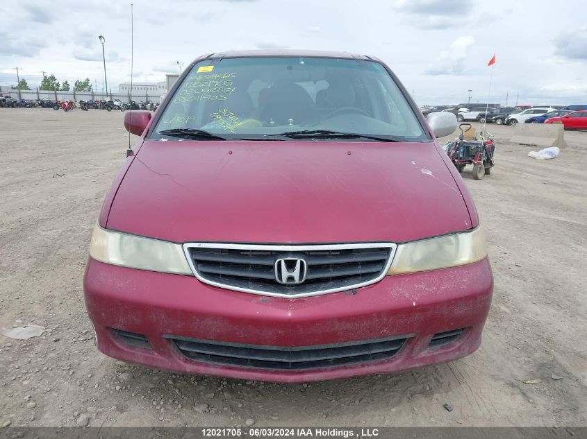 2002 Honda Odyssey VIN: 2HKRL18092H011903 Lot: 12021705