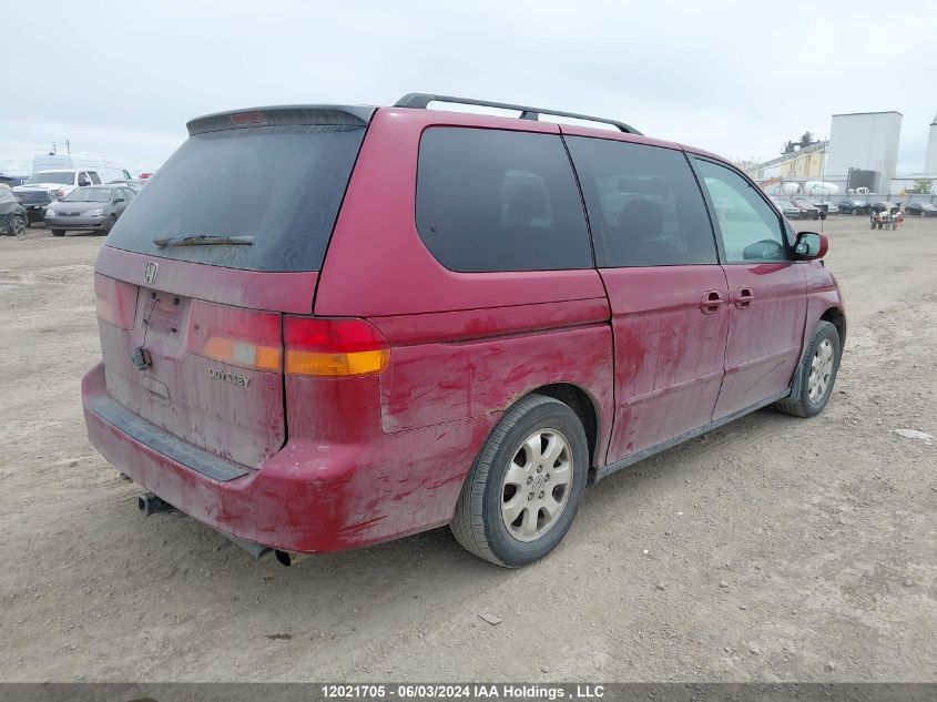 2002 Honda Odyssey VIN: 2HKRL18092H011903 Lot: 12021705