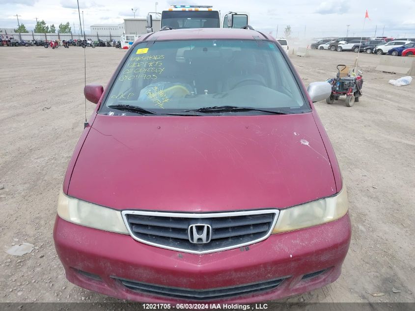 2002 Honda Odyssey VIN: 2HKRL18092H011903 Lot: 12021705