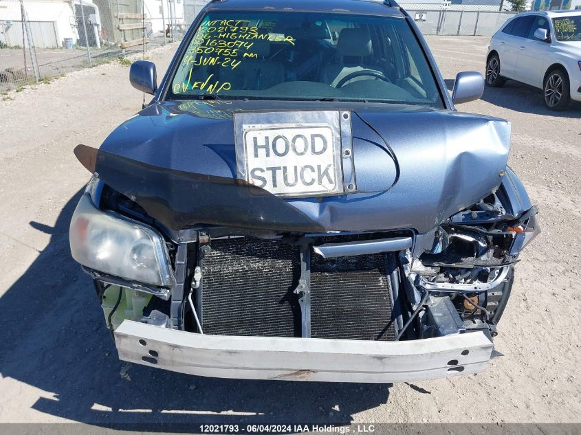 2006 Toyota Highlander Limited VIN: JTEHP21A060163074 Lot: 12021793