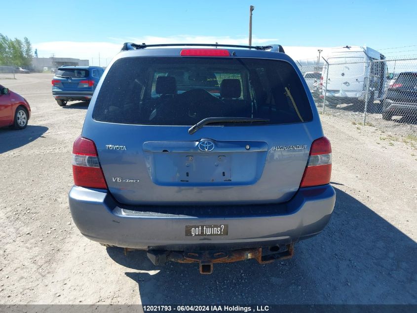2006 Toyota Highlander Limited VIN: JTEHP21A060163074 Lot: 12021793