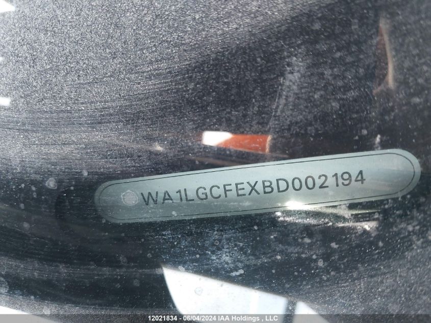 2011 Audi Q7 Premium Plus VIN: WA1LGCFEXBD002194 Lot: 12021834