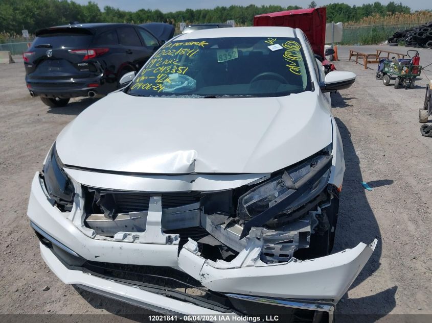 2019 Honda Civic Lx VIN: 2HGFC2F50KH043351 Lot: 12021841