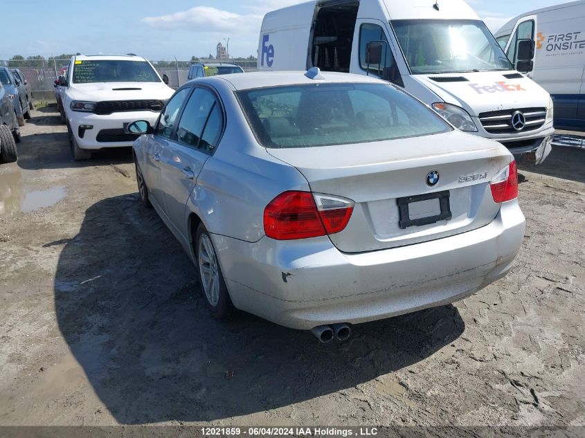 2007 BMW 3 Series VIN: WBAVC93587KX54302 Lot: 12021859