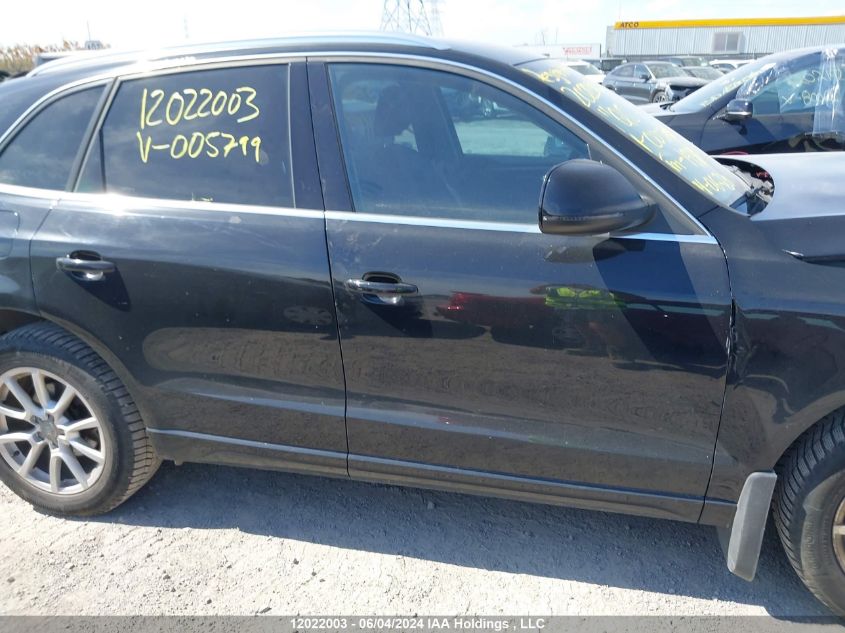 2011 Audi Q5 Prestige VIN: WA1VFCFP6BA005799 Lot: 12022003