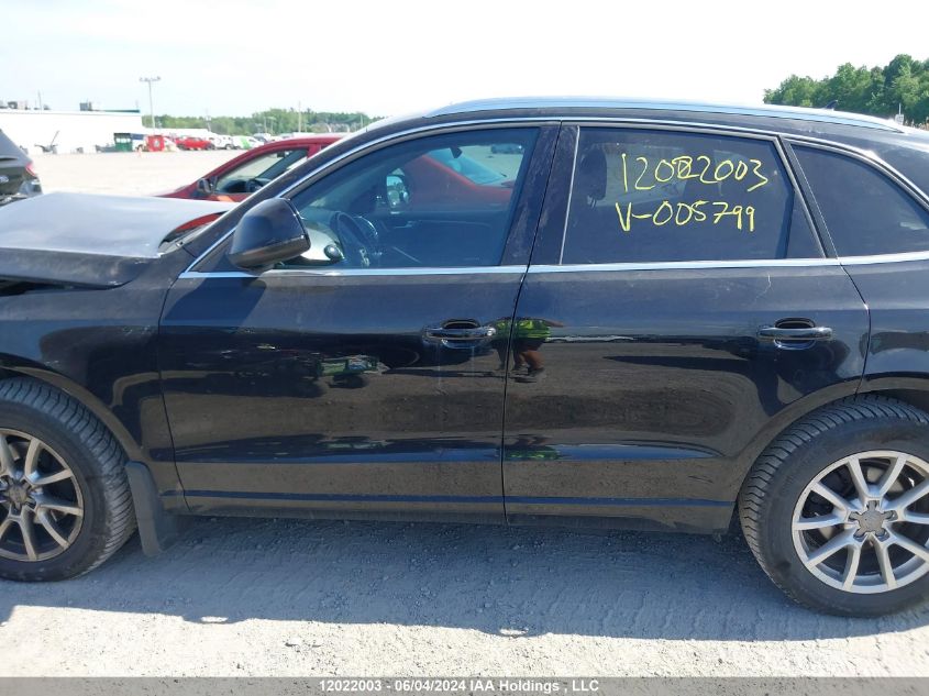 2011 Audi Q5 Prestige VIN: WA1VFCFP6BA005799 Lot: 12022003