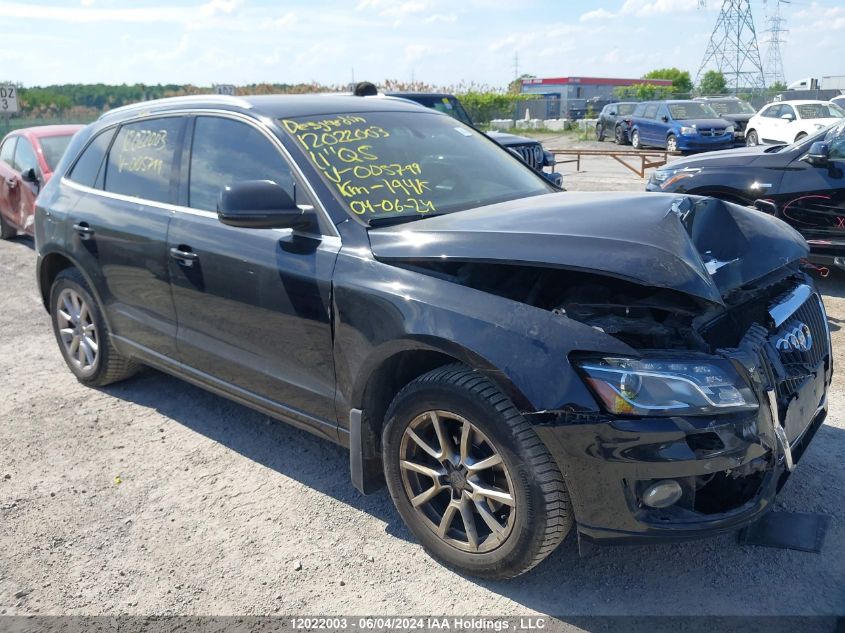 2011 Audi Q5 Prestige VIN: WA1VFCFP6BA005799 Lot: 12022003