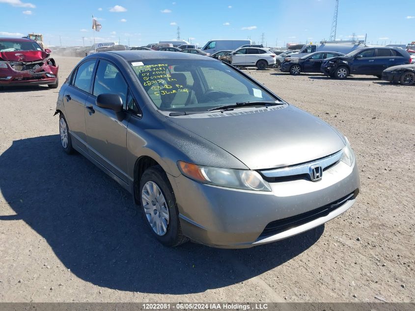 2007 Honda Civic Sdn VIN: 2HGFA16377H029226 Lot: 12022081