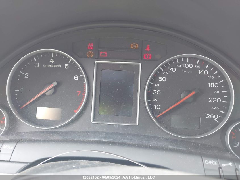 2005 Audi A4 3.0 Quattro/Special VIN: WAULT68E75A124174 Lot: 12022102