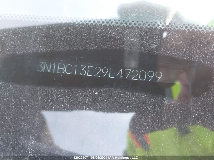 2009 Nissan Versa 1.8S VIN: 3N1BC13E29L472099 Lot: 12022107
