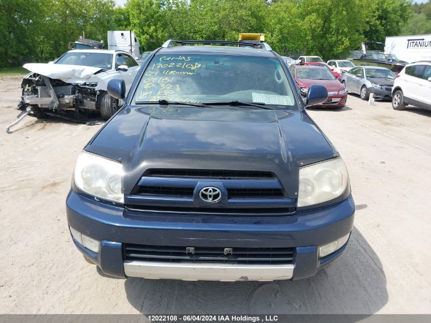 2004 Toyota 4Runner Limited V6 VIN: JTEBU17R948021231 Lot: 12022108
