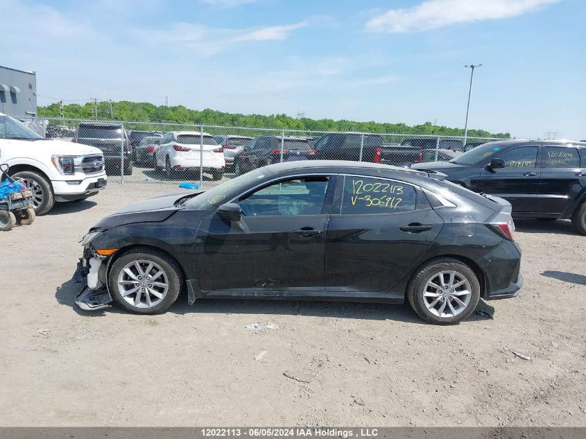 2018 Honda Civic Hatchback VIN: SHHFK7H28JU306917 Lot: 12022113