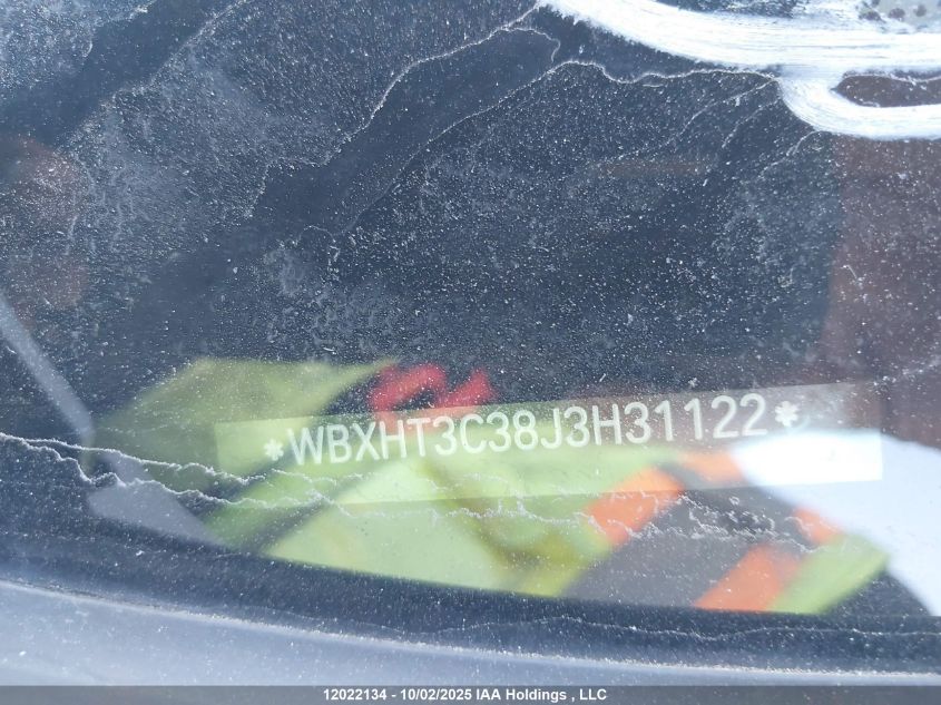 2018 BMW X1 VIN: WBXHT3C38J3H31122 Lot: 12022134