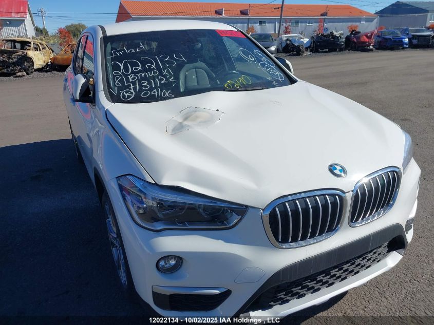 2018 BMW X1 VIN: WBXHT3C38J3H31122 Lot: 12022134