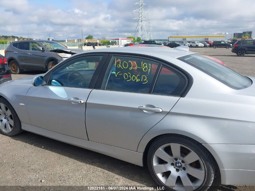 2007 BMW 328 Xi VIN: WBAVC935X7K030613 Lot: 12022181